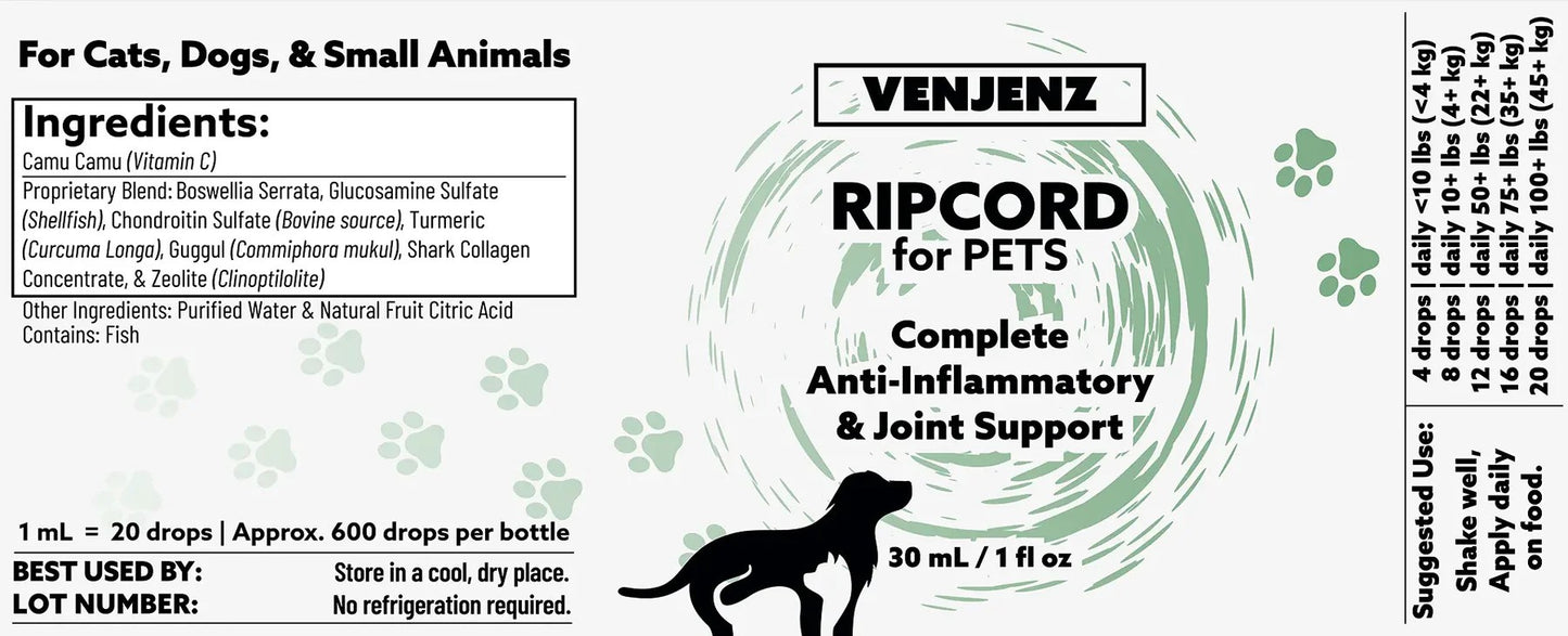 Ripcord for Pets | Anti-Inflammatory & Joint Support
