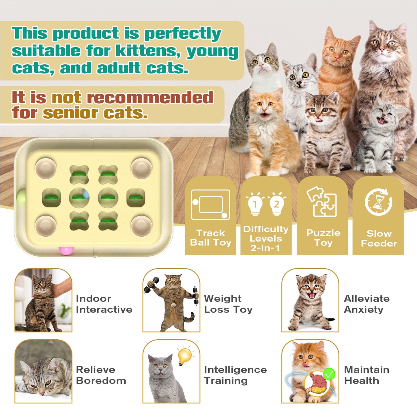Cat Puzzle Station Toy Level 3 In 1