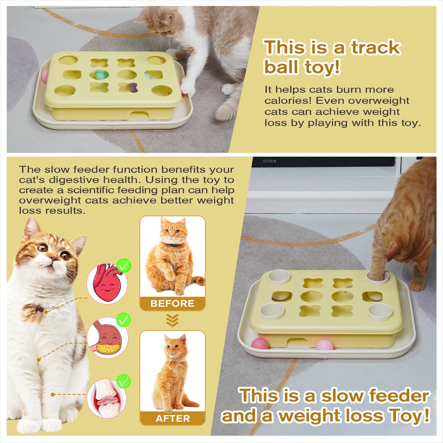 Cat Puzzle Station Toy Level 3 In 1