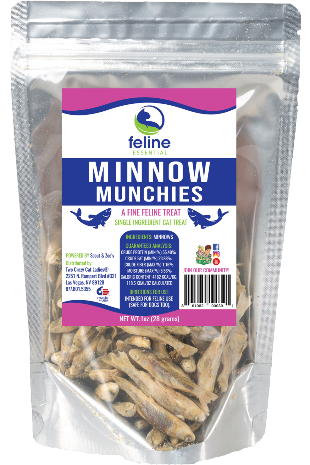 Minnow Munchies for Cats