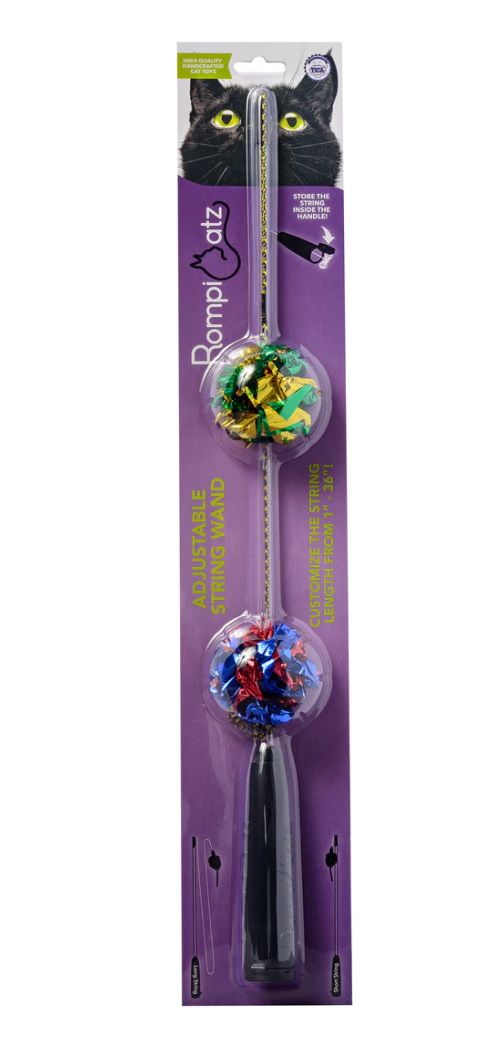Adjustable String Wand Toy--Crinkle Balls