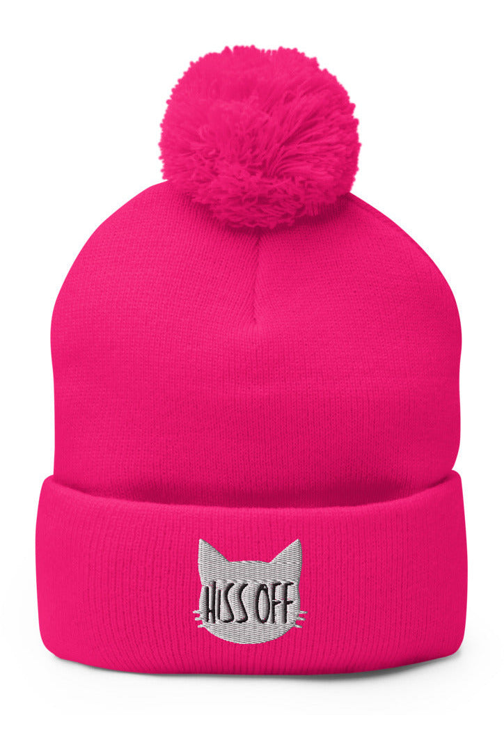 "Hiss Off" - Pom-Pom Beanie