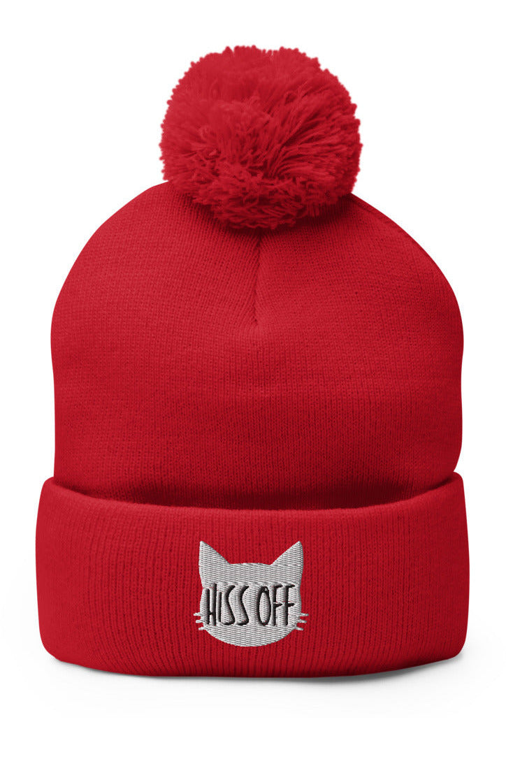 "Hiss Off" - Pom-Pom Beanie