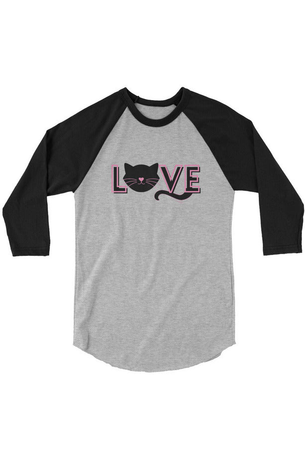 "Love" - 3/4 sleeve raglan shirt