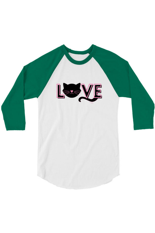 "Love" - 3/4 sleeve raglan shirt