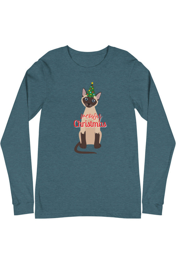 "Meowy Xmas" - Unisex Long Sleeve Tee