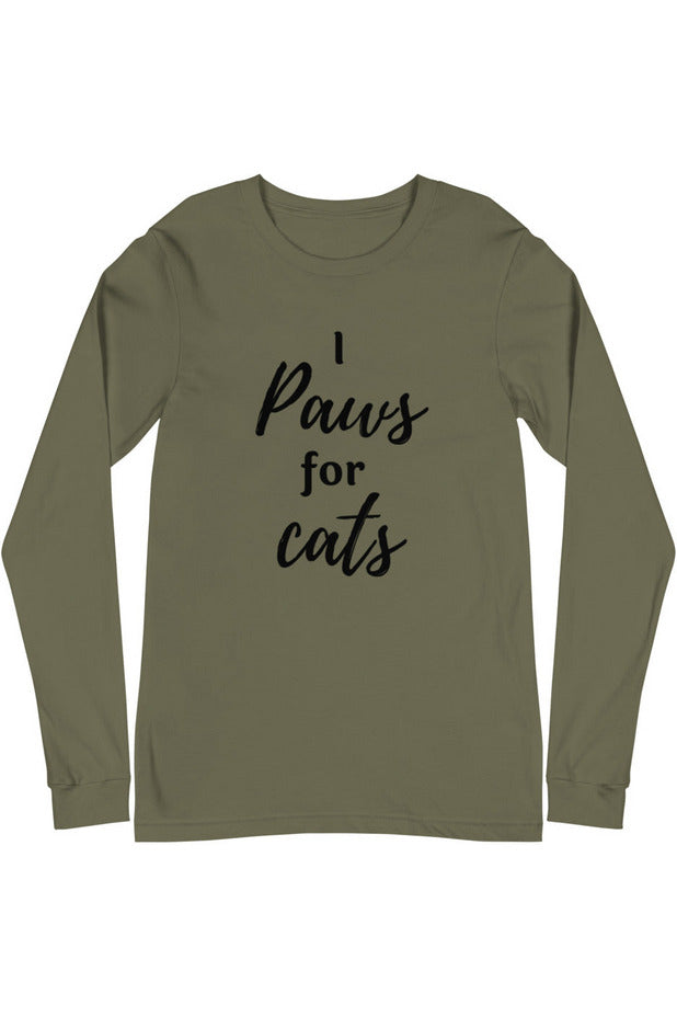 "Paws For Cats" - Unisex Long Sleeve Tee