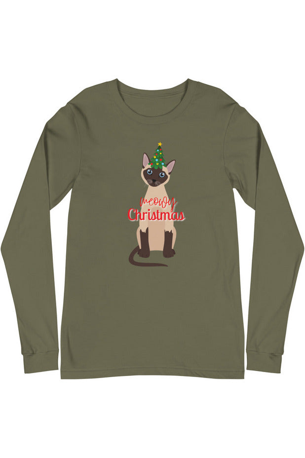 "Meowy Xmas" - Unisex Long Sleeve Tee