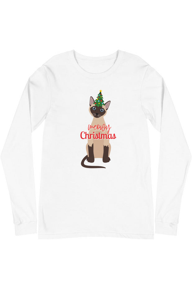 "Meowy Xmas" - Unisex Long Sleeve Tee