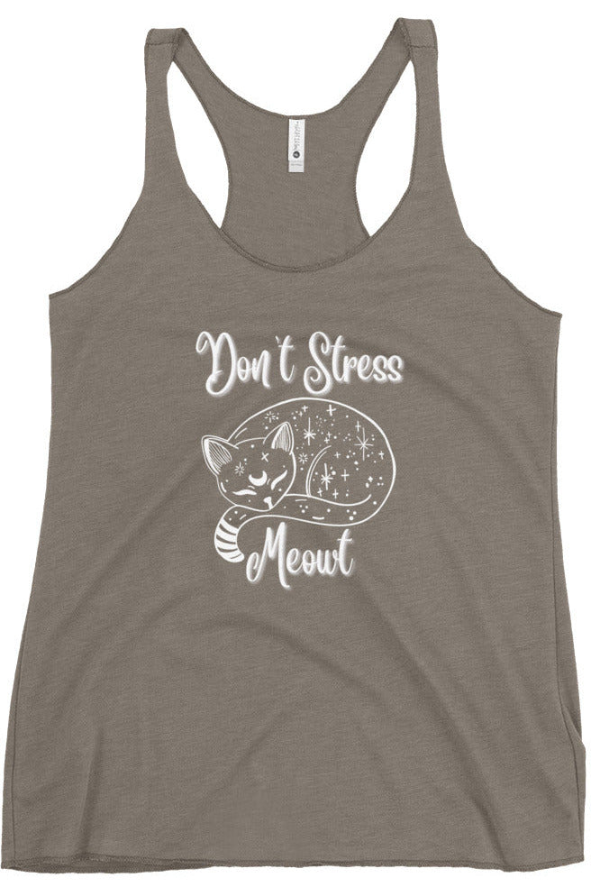 "Don't Stress Meowt" - Women's Racerback Tank