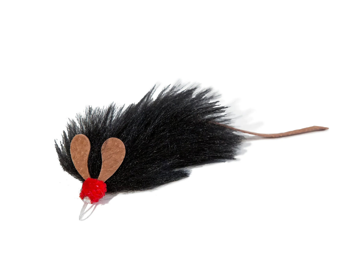 Mouse With Ruffle Fur Flexi Faux Fur Mouse – Purrrfectly Holistic
