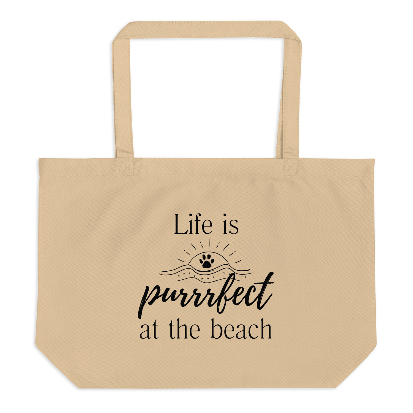 Life Is Purrrfect At The Beach Tote Bag