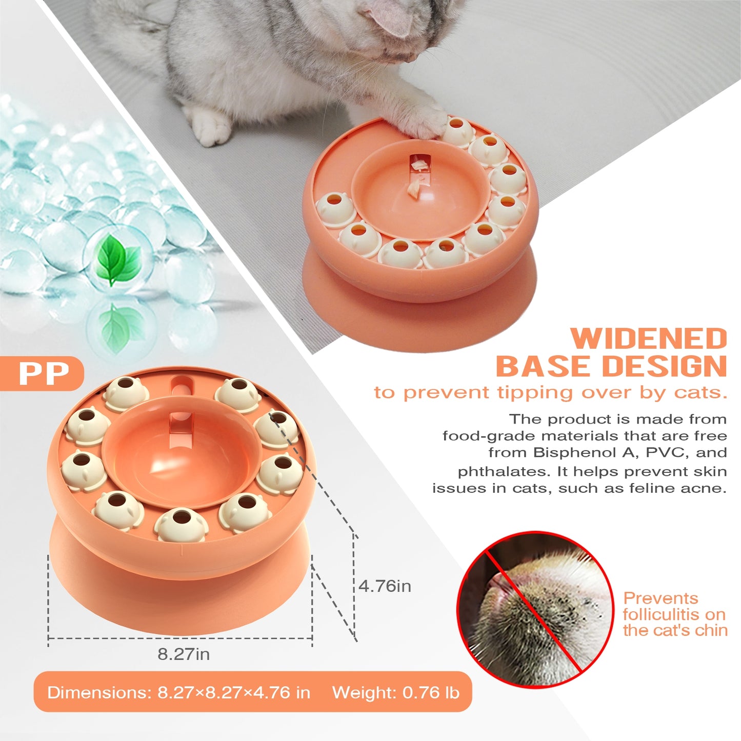 Cat Slow Feeder Puzzle Bowl Toy