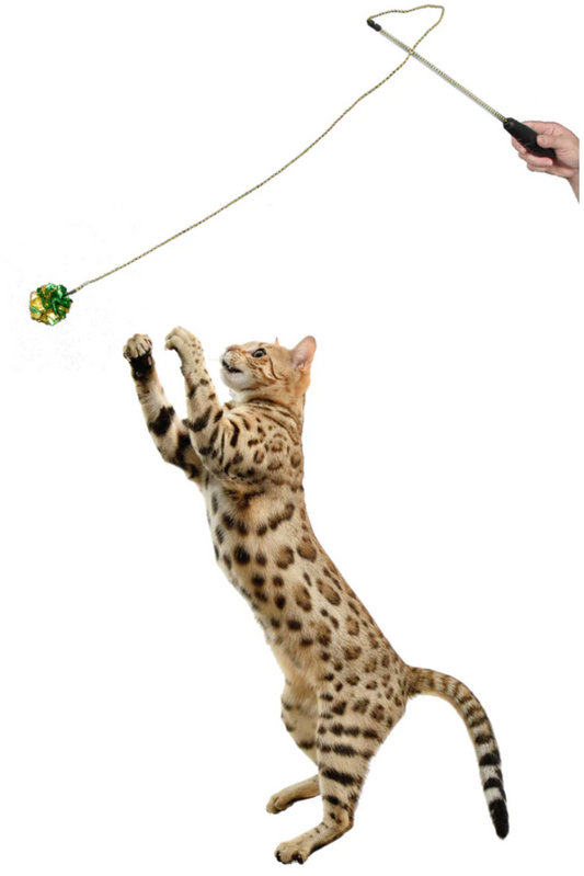 Adjustable String Wand Toy--Crinkle Balls