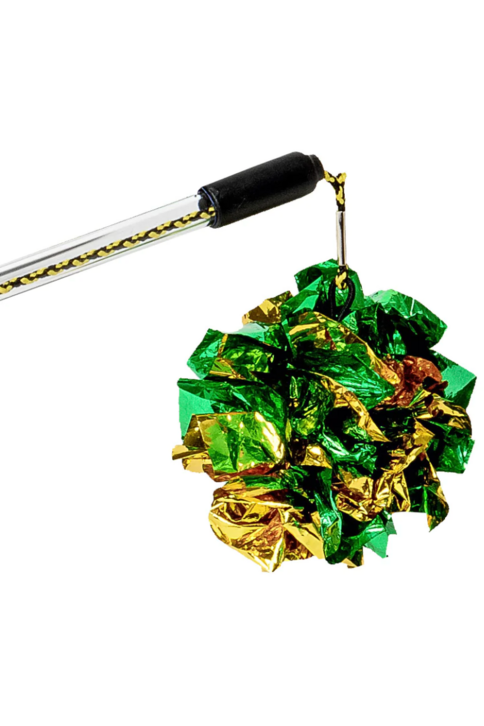 Adjustable String Wand Toy--Crinkle Balls