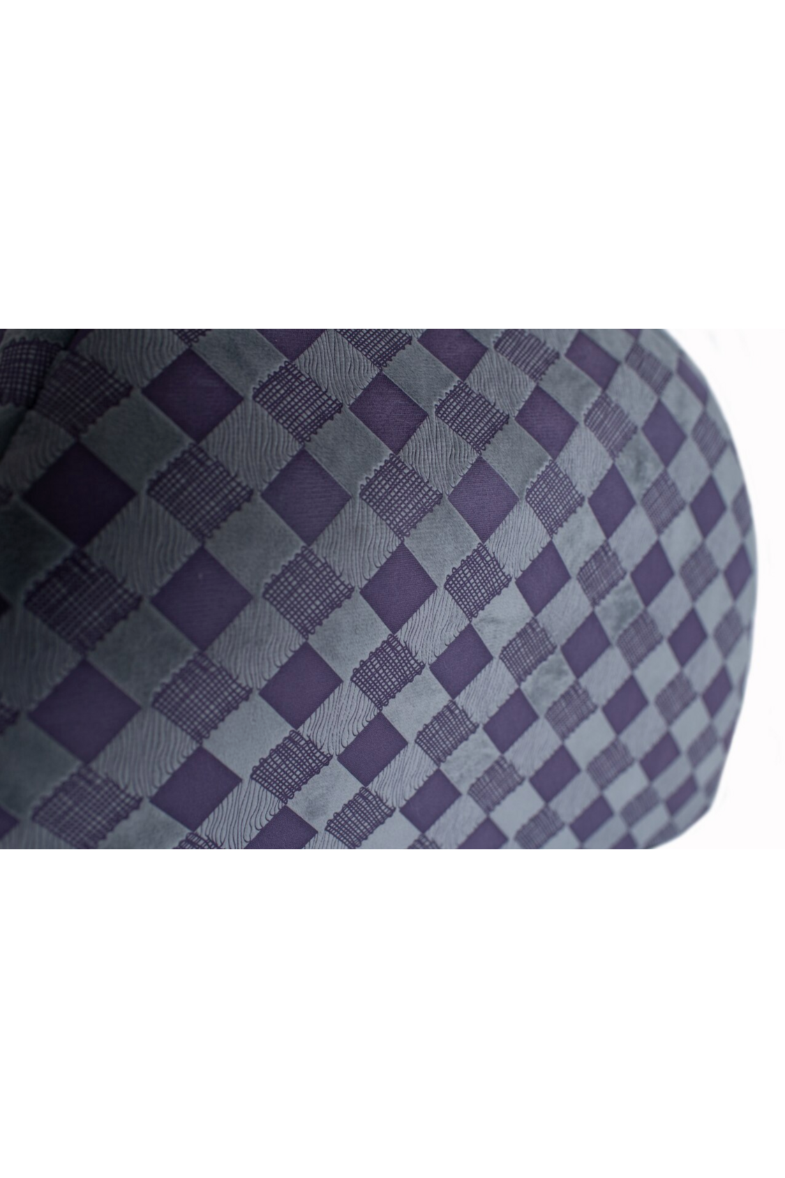 Purple Gray Checkered Cat Bed