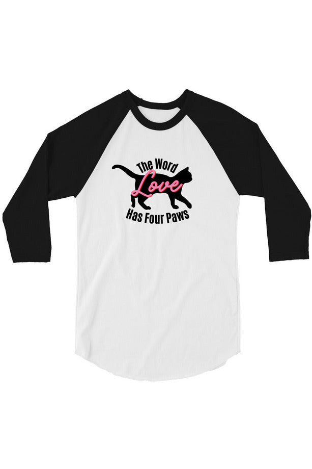 "The Word Love" - 3/4 sleeve raglan shirt