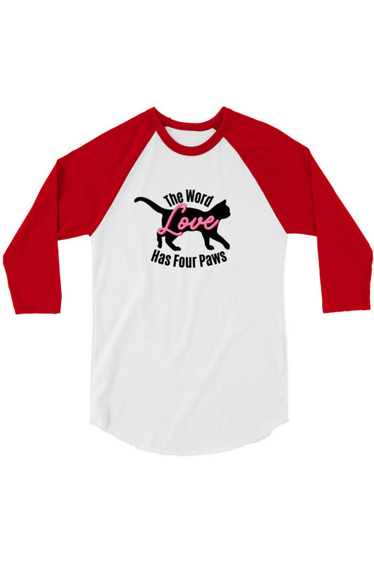 "The Word Love" - 3/4 sleeve raglan shirt