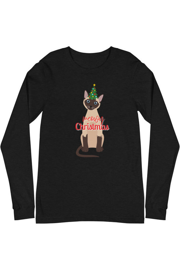 "Meowy Xmas" - Unisex Long Sleeve Tee